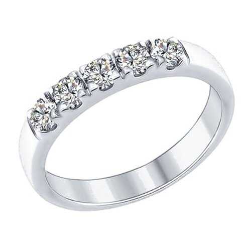 Кольцо женское SOKOLOV из серебра со Swarovski Zirconia 89010061 р.18.5 в Пандора