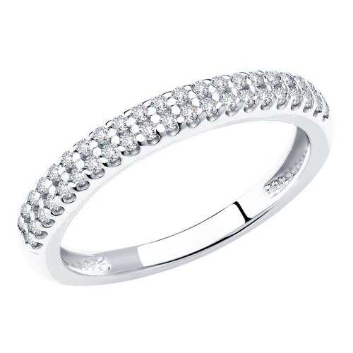 Серебряное кольцо женское с дорожкой фианитов SOKOLOV 94011536 р.19.5 в Пандора