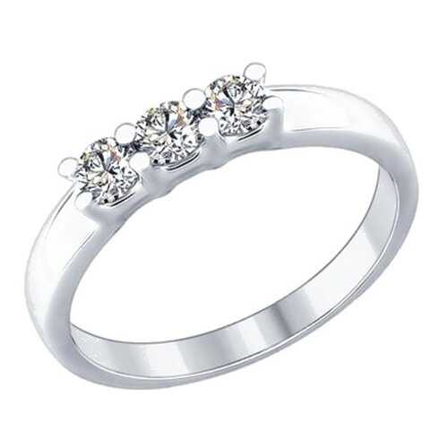 Кольцо женское SOKOLOV из серебра со Swarovski Zirconia 89010053 р.18.5 в Пандора
