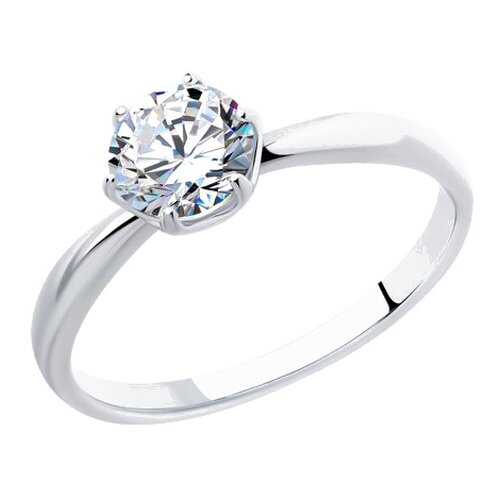 Кольцо женское SOKOLOV из серебра со Swarovski Zirconia 89010123 р.18 в Пандора
