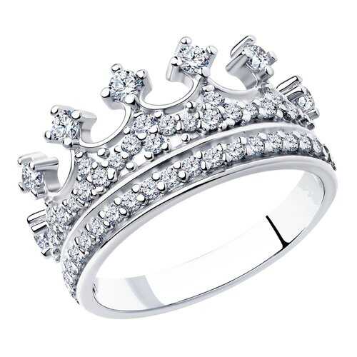 Кольцо-корона с фианитами SOKOLOV 94011218 р.18.5 в Пандора