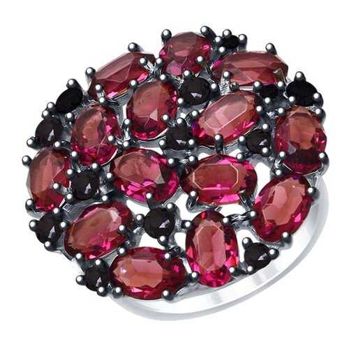 Кольцо женское SOKOLOV из серебра с кристаллами Swarovski и фианитами 94012682 р.17 в Пандора