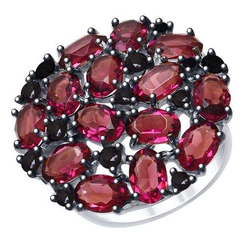 Кольцо женское SOKOLOV из серебра с кристаллами Swarovski и фианитами 94012682 р.19 в Пандора