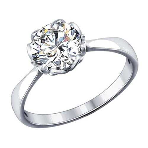 Кольцо женское SOKOLOV из серебра со Swarovski Zirconia 89010034 р.19 в Пандора