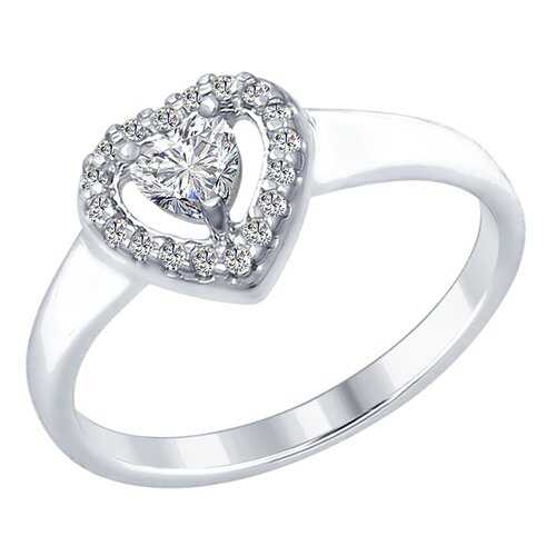 Кольцо женское SOKOLOV из серебра со Swarovski Zirconia 89010068 р.18 в Пандора