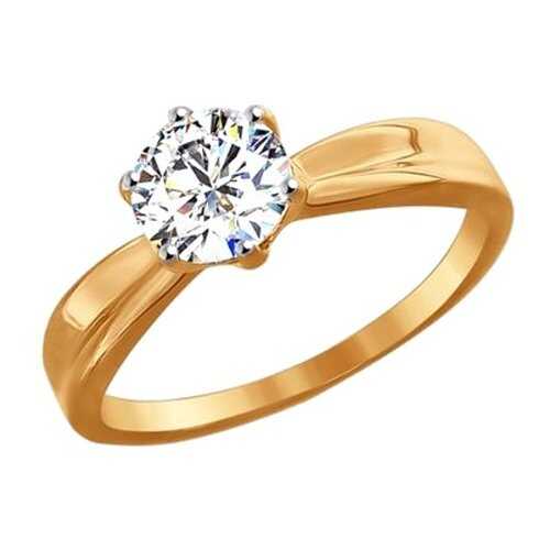 Помолвочное кольцо женское SOKOLOV из золота со Swarovski Zirconia 81010252 р.19 в Пандора