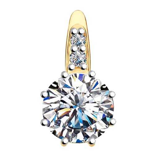 Подвеска SOKOLOV из золоченого серебра со Swarovski Zirconia 89030024 в Пандора