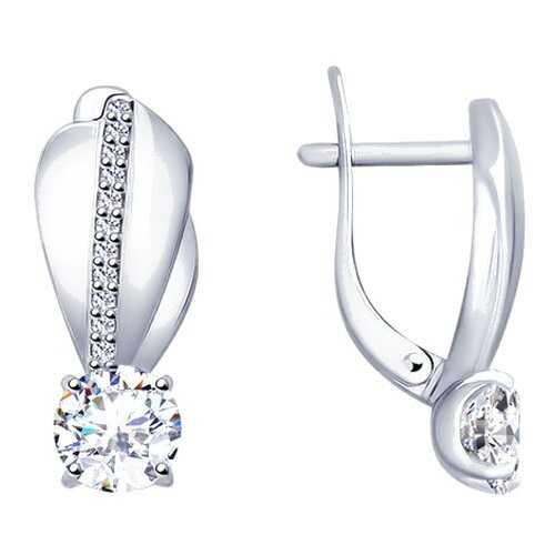 Серьги SOKOLOV из серебра со Swarovski Zirconia 89020103 в Пандора