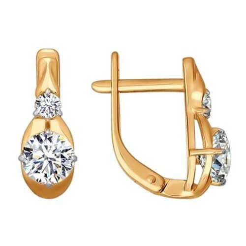 Серьги SOKOLOV из золота со Swarovski Zirconia 81020183 в Пандора
