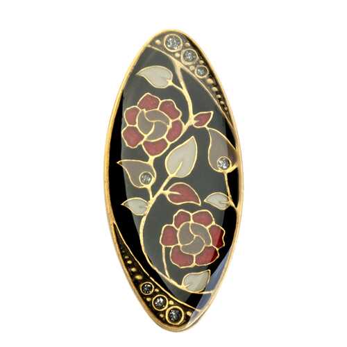 Брошь женская Clara Bijoux F77105 черная в Пандора