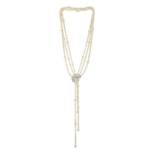 Бусы женские My-bijou 303-963 белые в Пандора