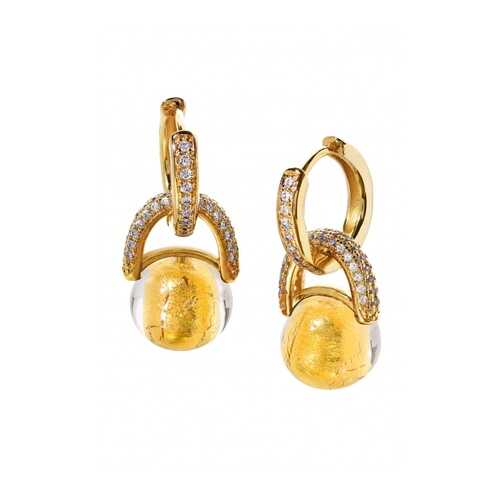 Серьги Bottega Murano 09030400 золотистые в Пандора