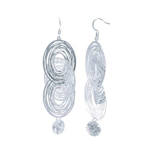 Серьги Corona style B002EFA15193-SILVER в Пандора