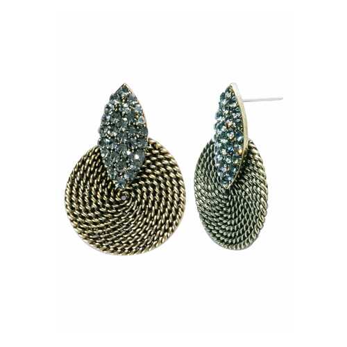 Серьги Corona style B005E1119227K003-GOLD в Пандора