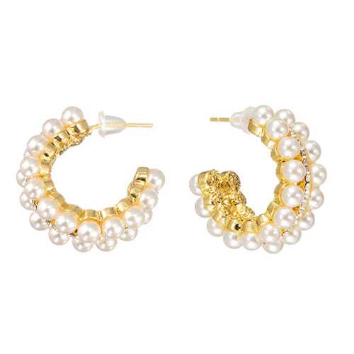 Серьги Corona Style B005E1127085 золотистые в Пандора