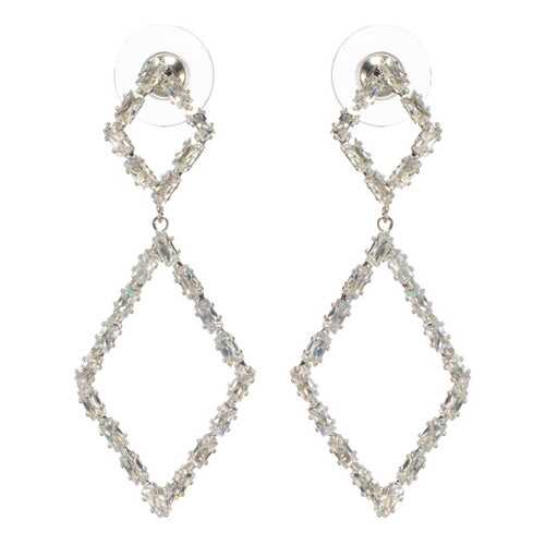 Серьги Corona Style B005E1128636 серебристые в Пандора