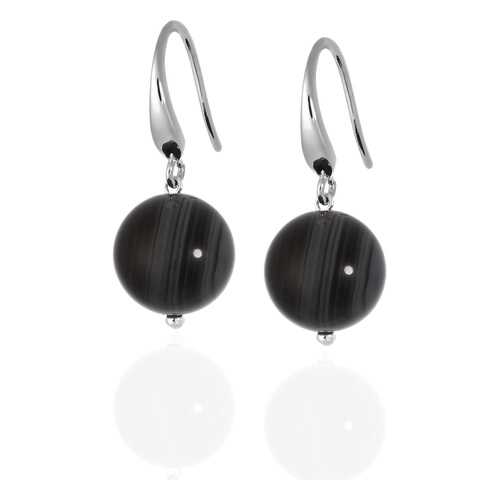 Серьги Lattrice 54666125 серые в Пандора
