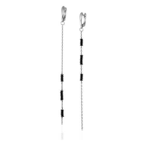 Серьги Lattrice 54666190 черные в Пандора