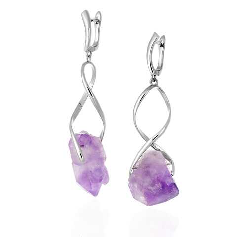 Серьги Lattrice, вставка аметист, артикул 54666107 в Пандора