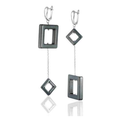 Серьги Lattrice, вставка гематит, артикул 54661022 в Пандора