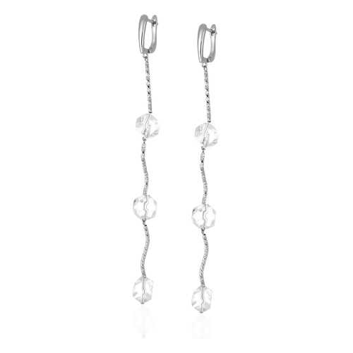 Серьги Lattrice, вставка горный хрусталь, артикул 54666053 в Пандора