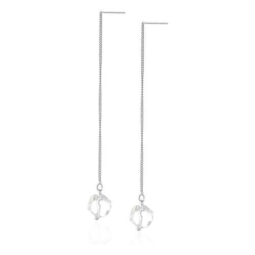 Серьги Lattrice, вставка горный хрусталь, артикул 54666055 в Пандора