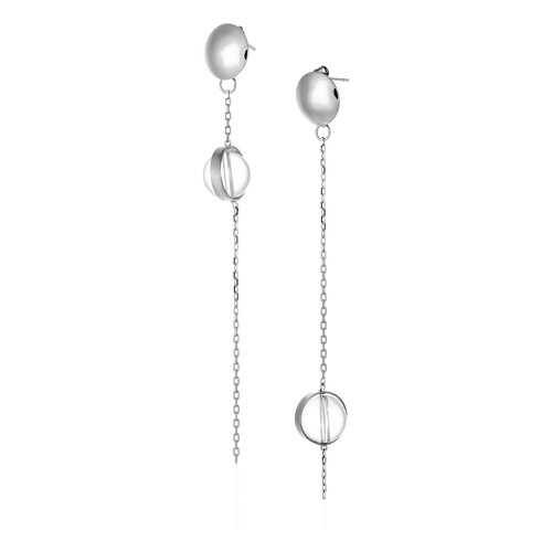 Серьги Lattrice, вставка горный хрусталь, артикул 54666113 в Пандора