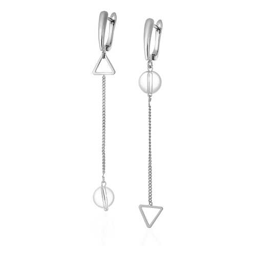 Серьги Lattrice, вставка горный хрусталь, артикул 54666115 в Пандора