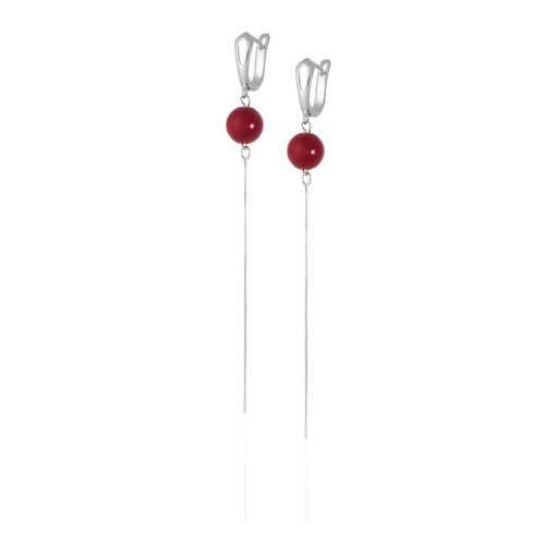Серьги Lattrice, вставка коралл, артикул 54655563 в Пандора