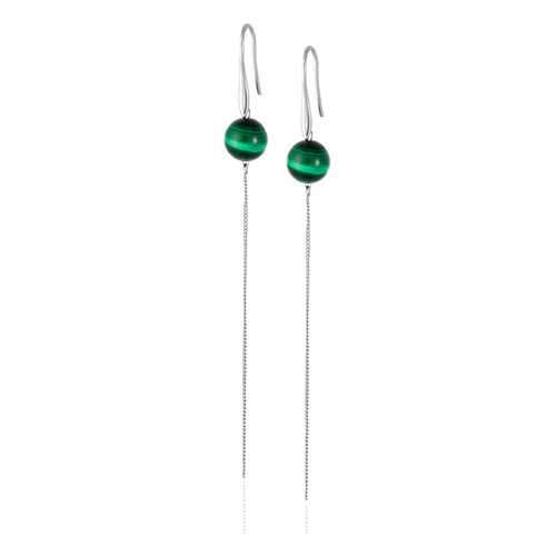 Серьги Lattrice, вставка малахит, артикул 54655840 в Пандора