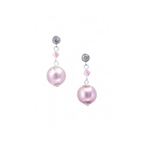 Серьги Perla Appeso Argento 09030533 розовые в Пандора