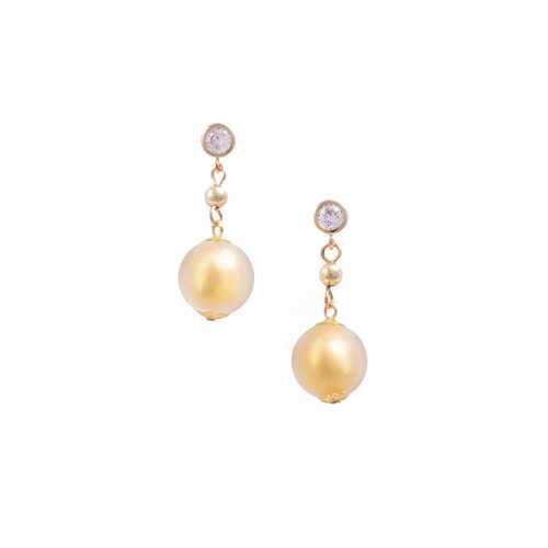 Серьги Perla Appeso Matt 09030733 золотистые в Пандора