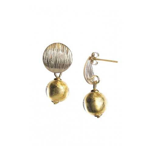Серьги Perla Metallo Rotondo Grande 09030617 золотистые в Пандора
