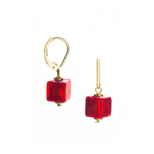 Серьги Perla Piccolo Cubo 09030266 красные в Пандора