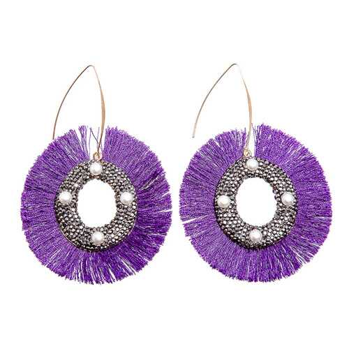 Серьги женские Boho Chic ER901062 фиолетовые в Пандора