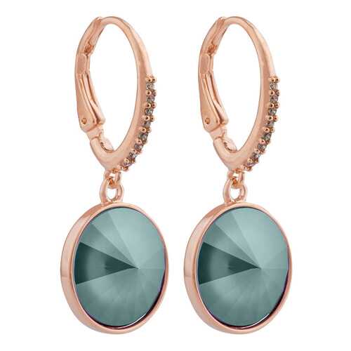 Серьги женские Fiore Luna A1709.18 зеленые/золотистые в Пандора