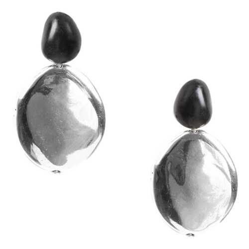 Серьги женские ORI TAO OT-12-29043 серебристые/черные в Пандора